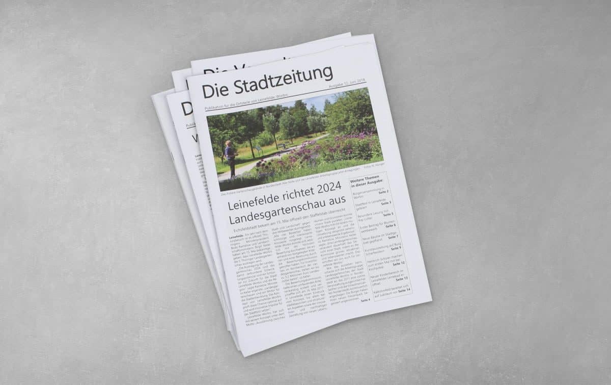 Druck Zeitung Broschüre Magazin Offsetdruck Stadtzeitung Stadt Leinefelde-Worbis