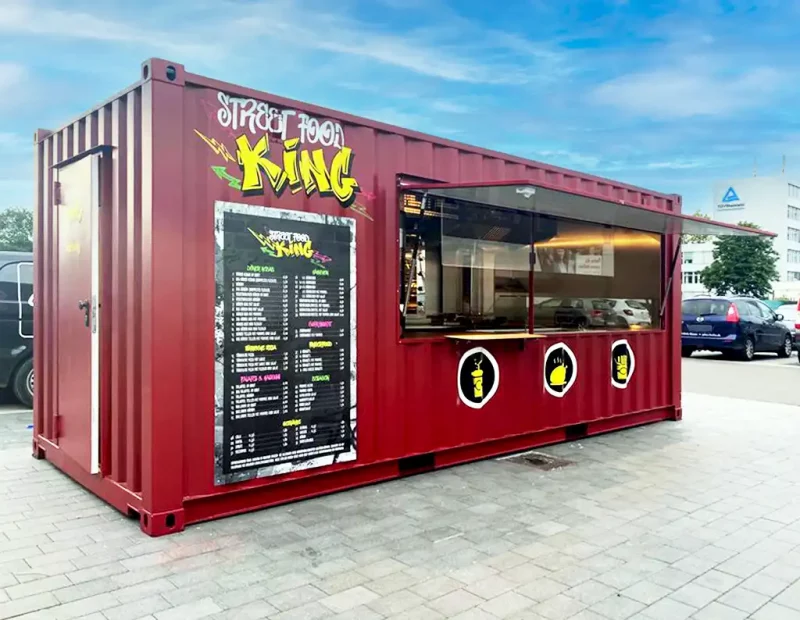 Gestaltung und Verklebung Street Food Container
