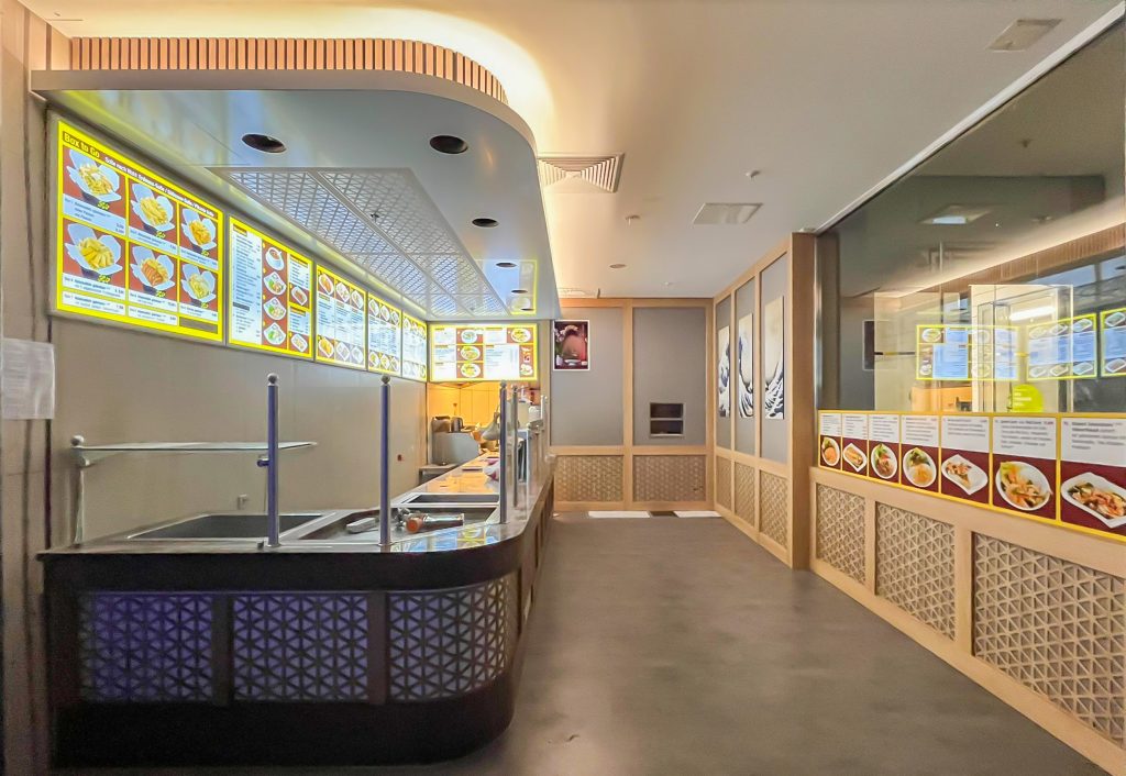 thai nippon asia sushi bar lindencenter berlin facelift wandverkleidung holzdekorfolie vollansicht